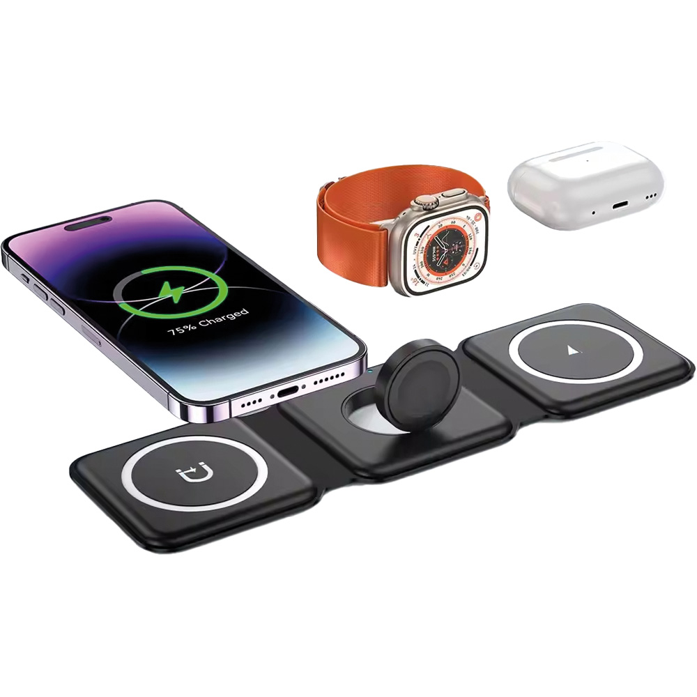 PWB-245-B Wireless 3lü Şarj İstasyonu